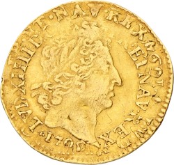 France. Louis XIV. Louis D'or - Struck on a Louis D'or from 1694. 1709. VF -.