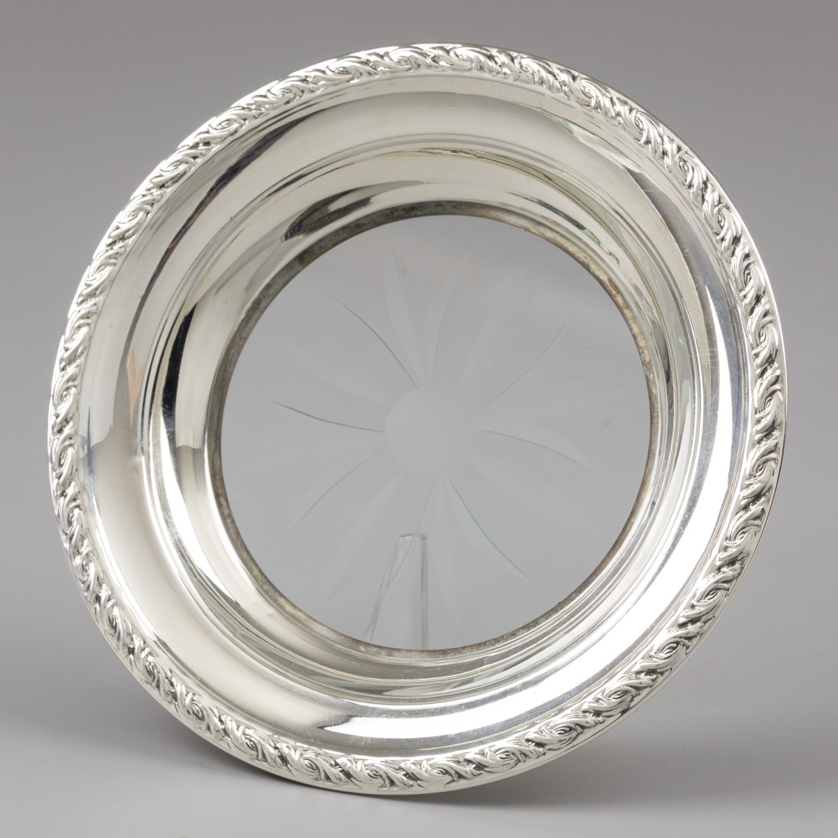 Flessenbak, Amston Silver Co. Meriden, CT, ca. 1950, zilver.