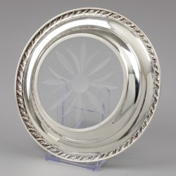 Flessenbak, Amston Silver Co. Meriden, CT, ca. 1950, zilver.