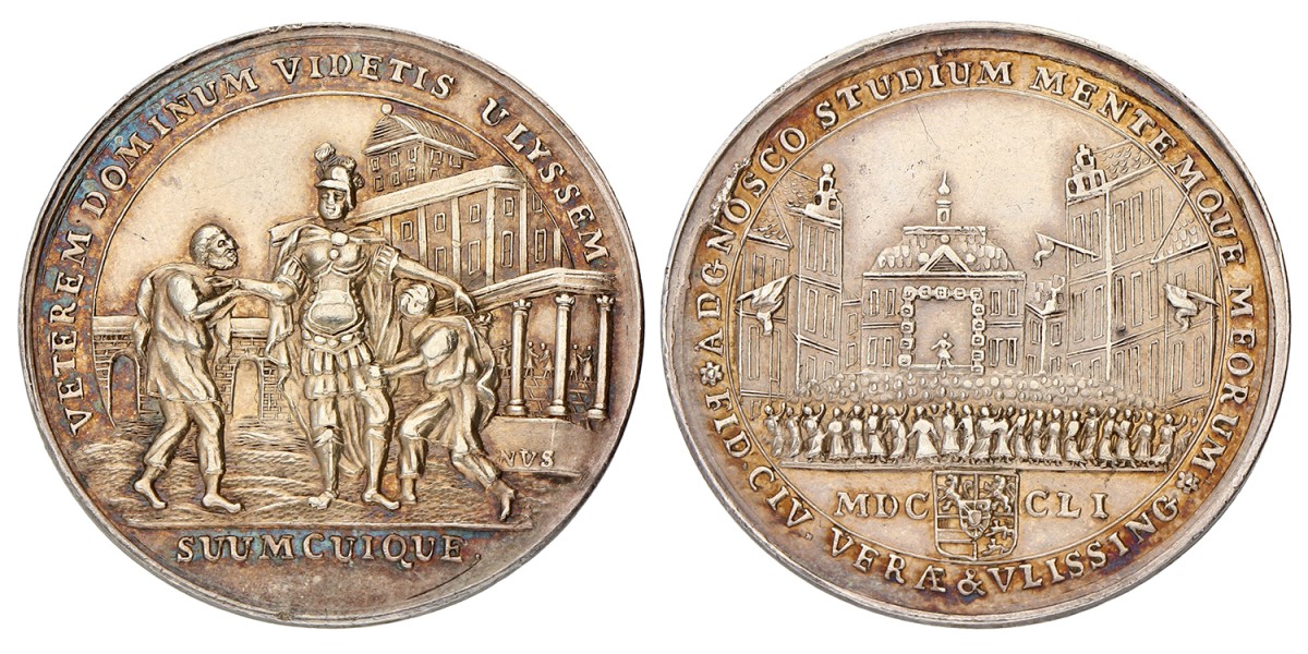 Nederland. Vlissingen. 1751. Inhuldiging Prins Willem IV tot markgraaf van Veere en Vlissingen. XF -