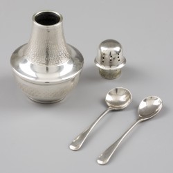 Menage set (5), Joseph Gloster, Birmingham 1954, zilver.