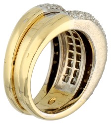 18K Geelgouden design ring met ca. 1.71 ct diamant