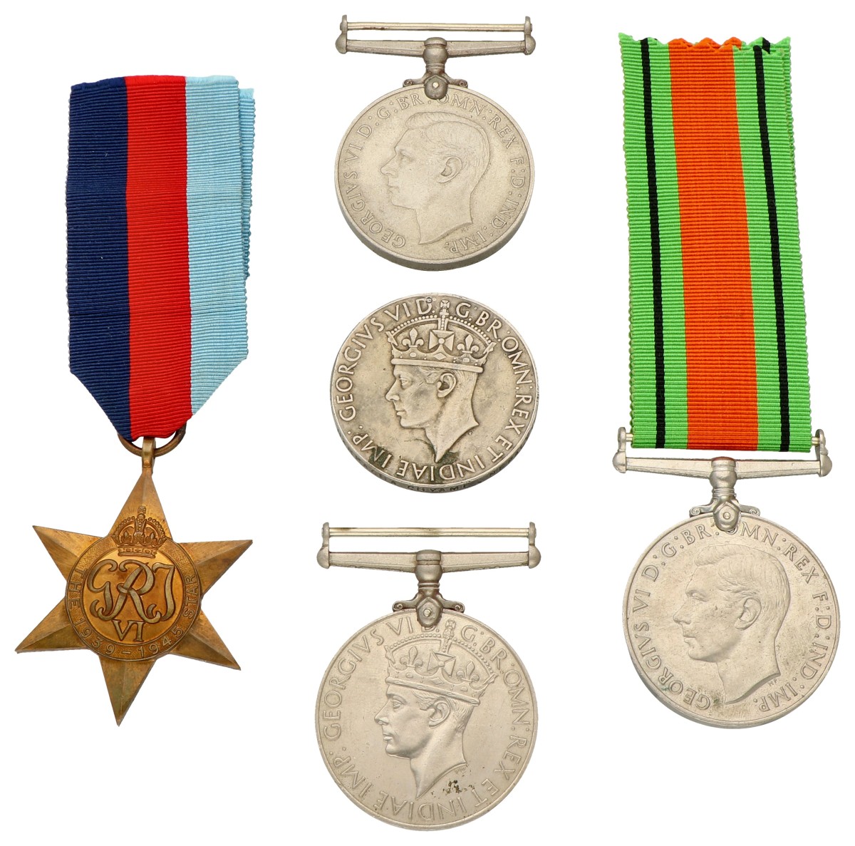 Great Britain. Lot (5) Military medal 1939-1945, Defence medal 1939-1945 & 1939-1945 cross - 1 given to 927 SWPR. Harkacha Chyame Nepalese Contgt.