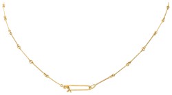 Lapponia 14K geelgouden kruis hanger aan collier