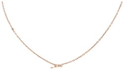 BWG 9K roségouden collier met drie ornamenten bezet met turkoois