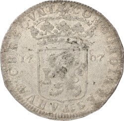 Zilveren Dukaat. Gelderland. 1707. F +