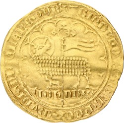 Gouden Lam. Brabant. Vilvoorde. Johanna & Wenceclaus. Z.J. (1355-1383). Zeer Fraai.