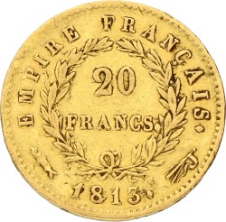 20 Francs. Napoleon I. 1813 Vis. Zeer Fraai.