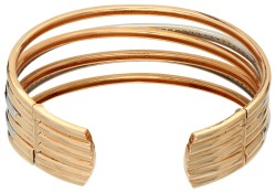 18K Roségouden cuff armband bezet met ca. 1.06 ct diamant 