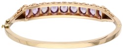 14K Roségouden bangle armband bezet met ca. 5.40 ct. amethist.