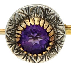 Set 18K geelgouden bangle armbanden met koraal en amethist