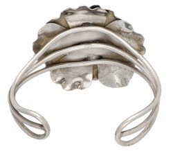 Zilveren set cuff armband en ring