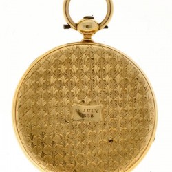 Zakhorloge goud, cylindergang - Dameszakhorloge - Handopwindbaar - Ca. 1858.
