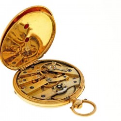 Zakhorloge goud, cylindergang - Dameszakhorloge - Handopwindbaar - Ca. 1858.