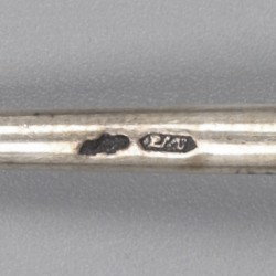 Bruidegomspijpjes en pijpenwroeters (4), Nederland 19e eeuw, zilver.