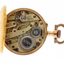 Zakhorloge goud, cylindergang - Dameszakhorloge - Handopwindbaar - Ca. 1900.