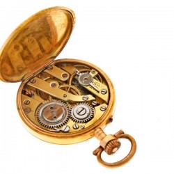 Zakhorloge goud, cylindergang - Dameszakhorloge - Handopwindbaar - Ca. 1900.