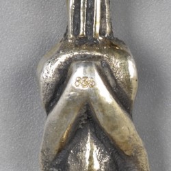 Gelegenheidslepels (2), Duitsland ca. 1900, zilver.