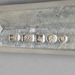 Dessertmessen ''Haags Lofje'' (6), M.J. Gerritsen, Zeist 1978-1980, zilver.