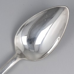 Dessertlepels ''Haags Lofje'' (6), M.J. Gerritsen, Zeist 1978-1980, zilver.