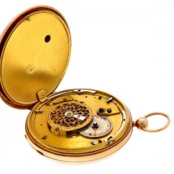 Zakhorloge goud, snek spillegang - Herenzakhorloge - Handopwindbaar - Ca. 1800.