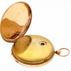 Zakhorloge goud, snek spillegang - Herenzakhorloge - Handopwindbaar - Ca. 1800.