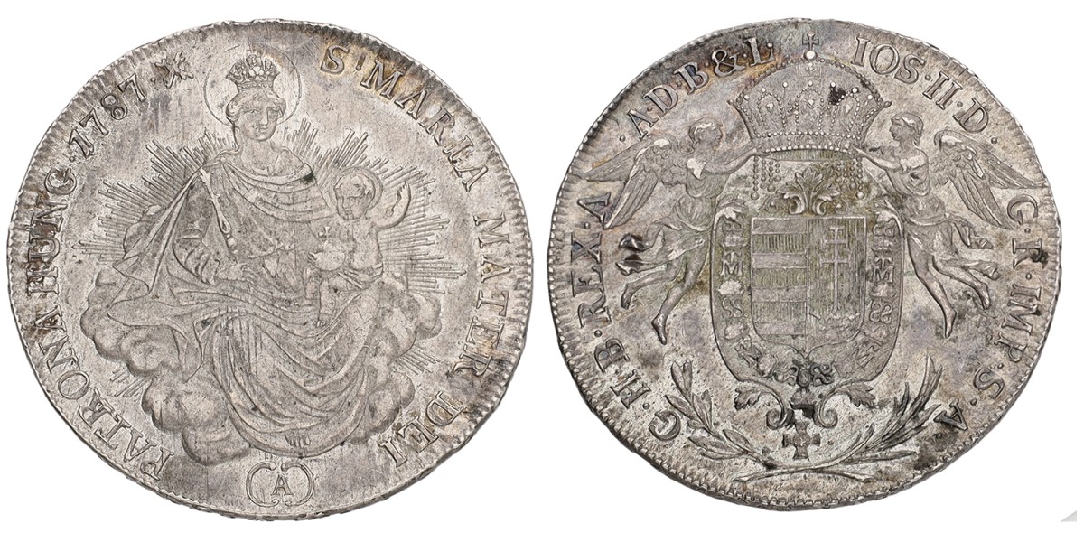 Hungary. Josph II. 1/2 Thaler. 1787. XF.