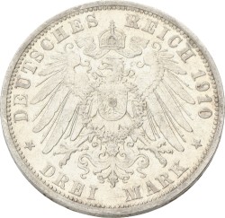 German states. Hessen. Ernst Lüdwich. 1910 A. VF +.