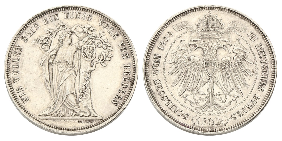 Austria. Shooting thaler - 3rd German shooting festival. 1868. VF / XF.