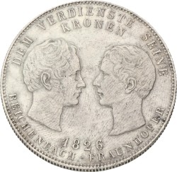 German states. Bavaria. Lüdwich I. Thaler - Reichenbach-Fraunhofer. 1826. VF / XF.