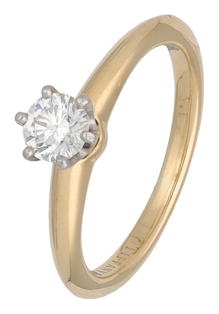 Tiffany & Co 18K geelgouden solitaire ring