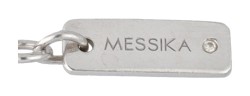 Messika 18K witgouden 'Gatsby' verticale bar hanger aan collier.