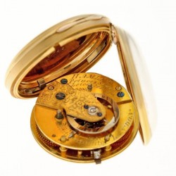 Zakhorloge goud, snek ankergang ''Hamlet, Londen'' - Dameszakhorloge - Handopwindbaar - Ca. 1875.