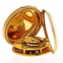 Zakhorloge goud, snek ankergang ''Hamlet, Londen'' - Dameszakhorloge - Handopwindbaar - Ca. 1875.