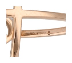 Gucci 18K roségouden 'Running Cross' ring