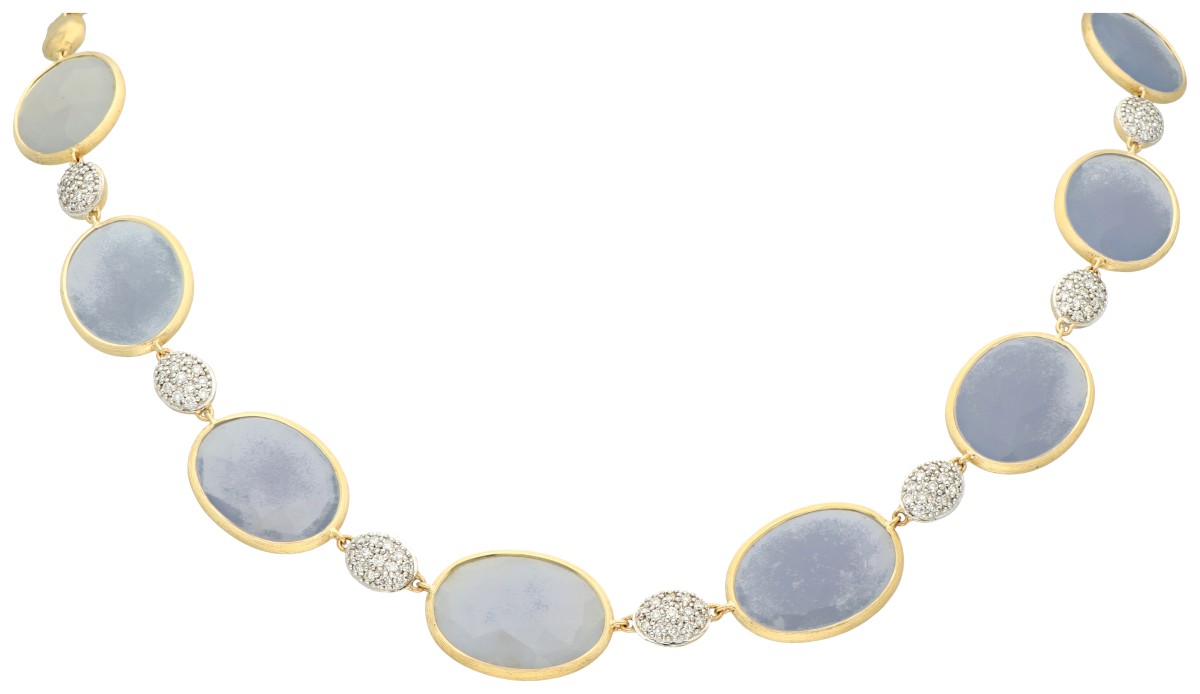 Marco Bicego 'Siviglia' collier met chalcedoon en ca. 0.49 ct. diamant.