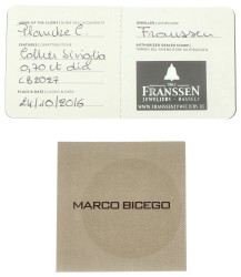 Marco Bicego 'Siviglia' collier met chalcedoon en ca. 0.49 ct. diamant.