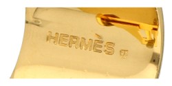 Hermès vergulde geëmailleerde oorclips