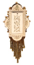 14K Roségouden antiek schuifje met "baardje"