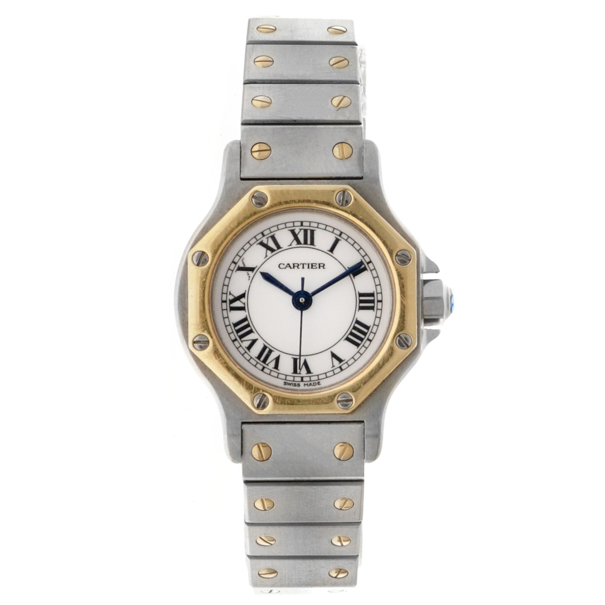 No Reserve - Cartier Santos Octagon 0907 - Dames horloge 