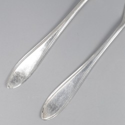 Visbestek ''Hollands puntfilet'' (12), J.M. van Kempen & Zonen, Voorschoten 1919, zilver.
