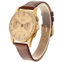 No Reserve - Titus Genève Chronograph 18K. 3910 - Heren horloge.