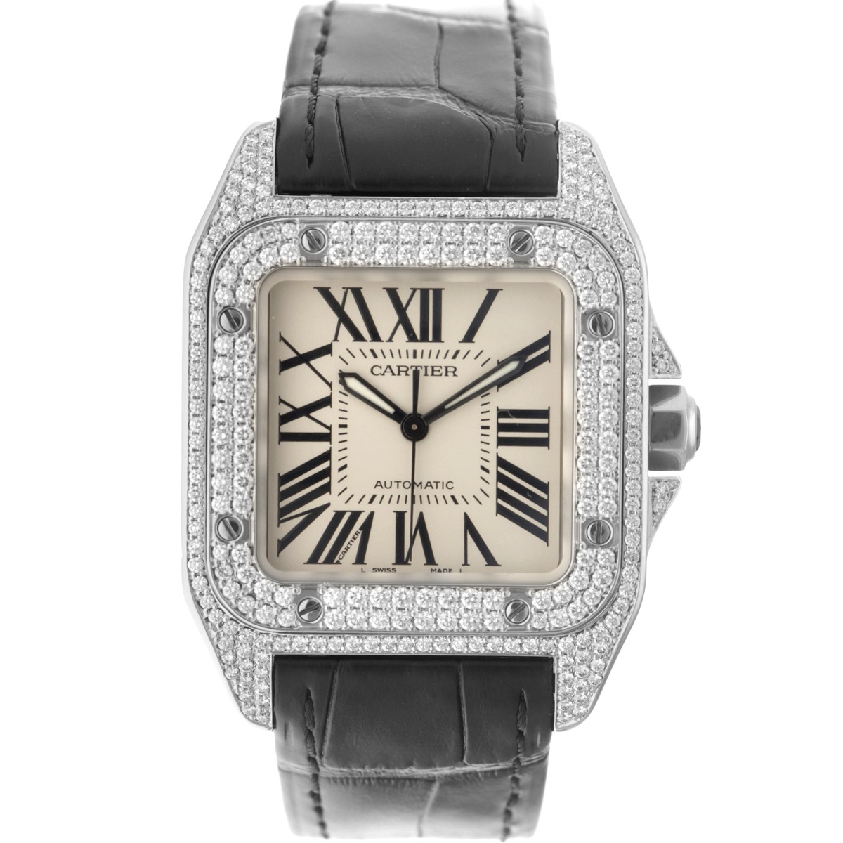 No Reserve - Cartier Santos 100 Medium 2878 / W20106X8 - Heren horloge.