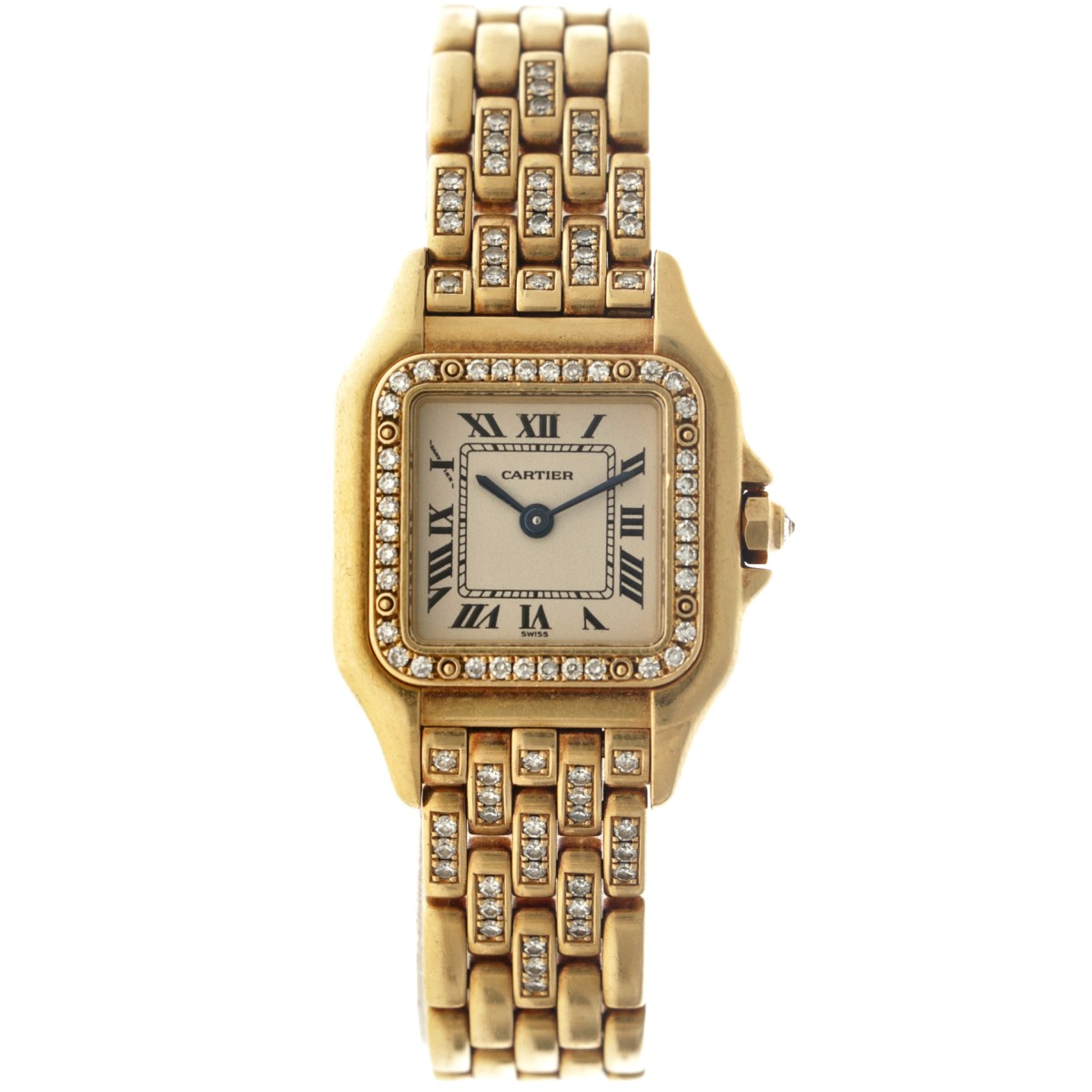 Cartier Panthère 18K. 'Factory Diamonds' 1280 2 / WF3070FR - Dames horloge - ca. 1990.