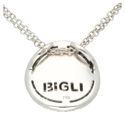 Bigli 18K witgouden collier met hanger bezet met ca. 0.82 ct. diamant.