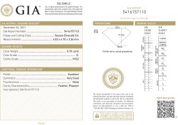 0.70 ct. GIA gecertificeerde natuurlijke diamant.