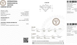 1.76 ct. IGI gecertificeerde natuurlijke diamant.