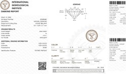 0.54 ct. IGI gecertificeerde natuurlijke diamant.