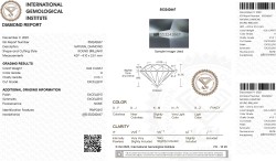 0.26 ct. IGI gecertificeerde natuurlijke diamant.