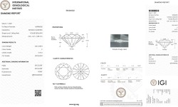 1.00 ct. IGI gecertificeerde natuurlijke diamant.